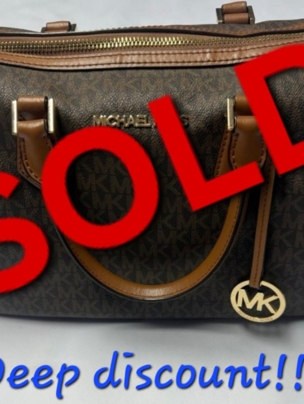 Michael Kors Signature Satchel in Brown